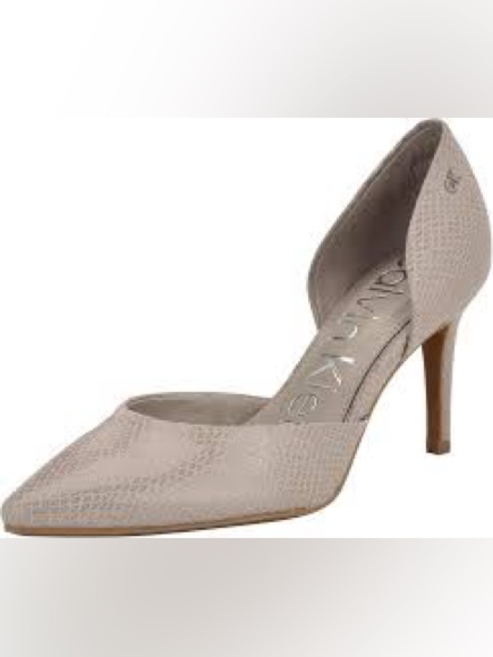 Calvin Klein Gloria2 pumps snake skin textured heels pointed toe size 7M